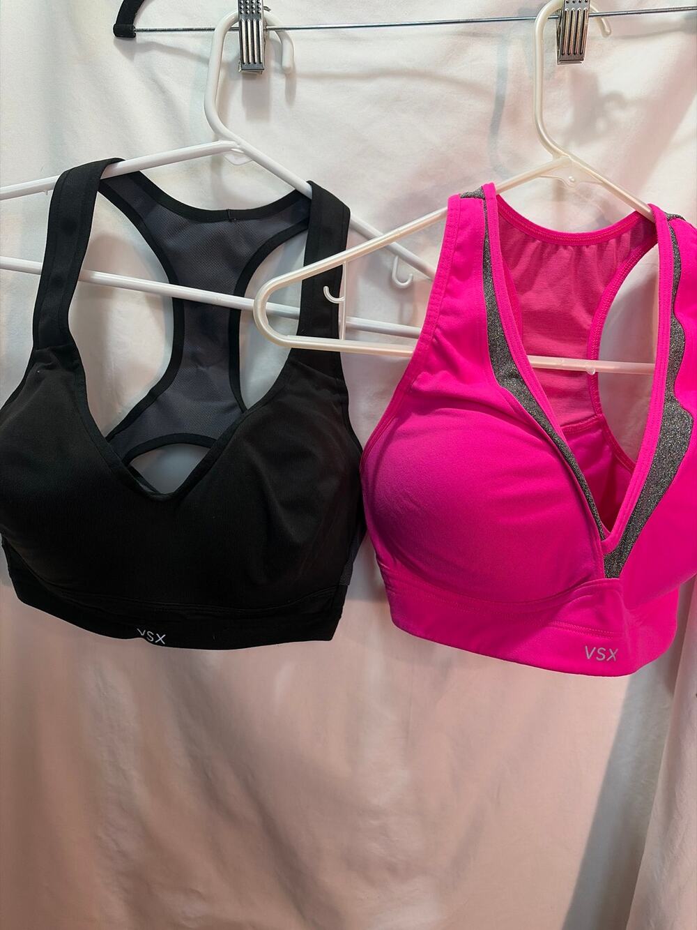 VSX Victoria's Secret Sports Bra Bundle 34D in Black and Hot Pink